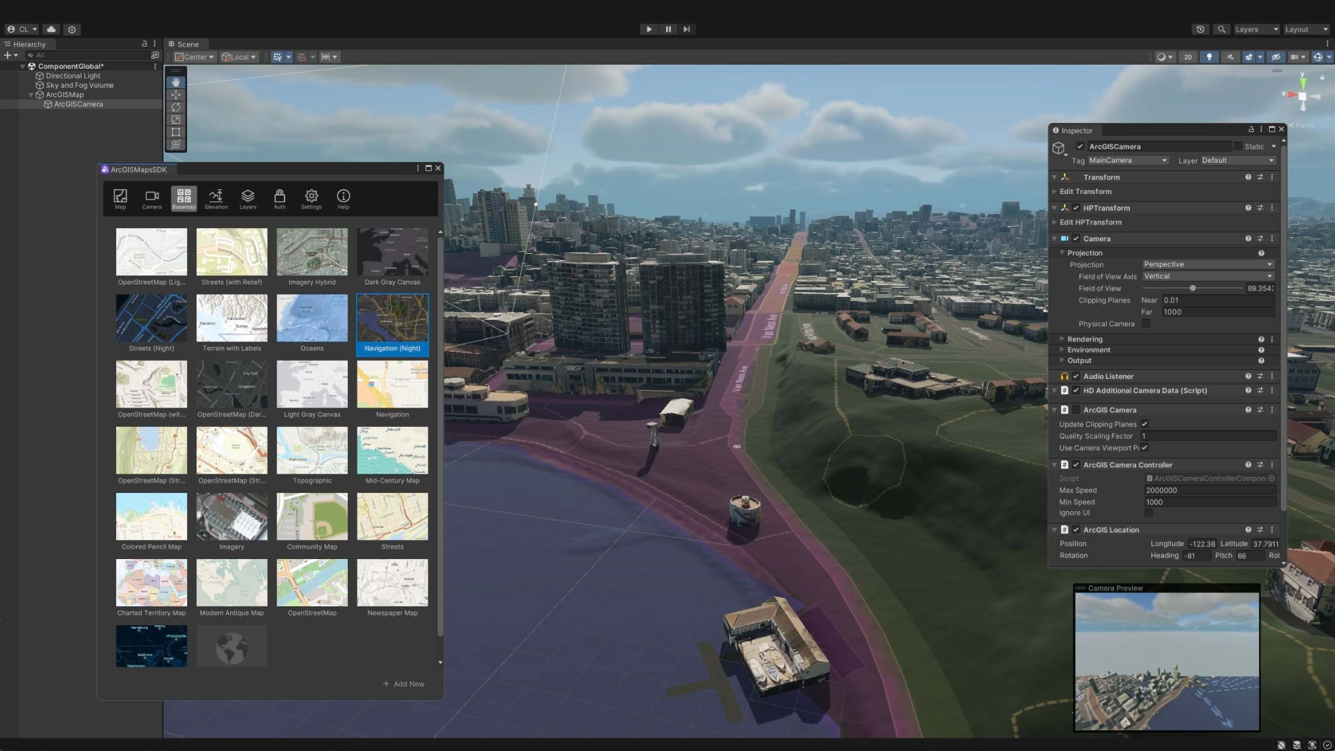 Unity interface map